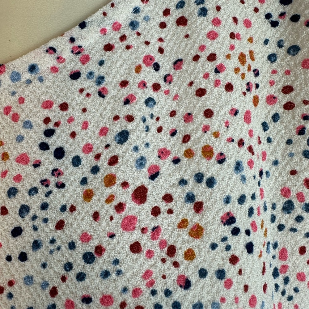 MOTHERHOOD MATERNITY White & Multicolor Blouse With Waist Tie | Size Medium - Picture 3 of 16